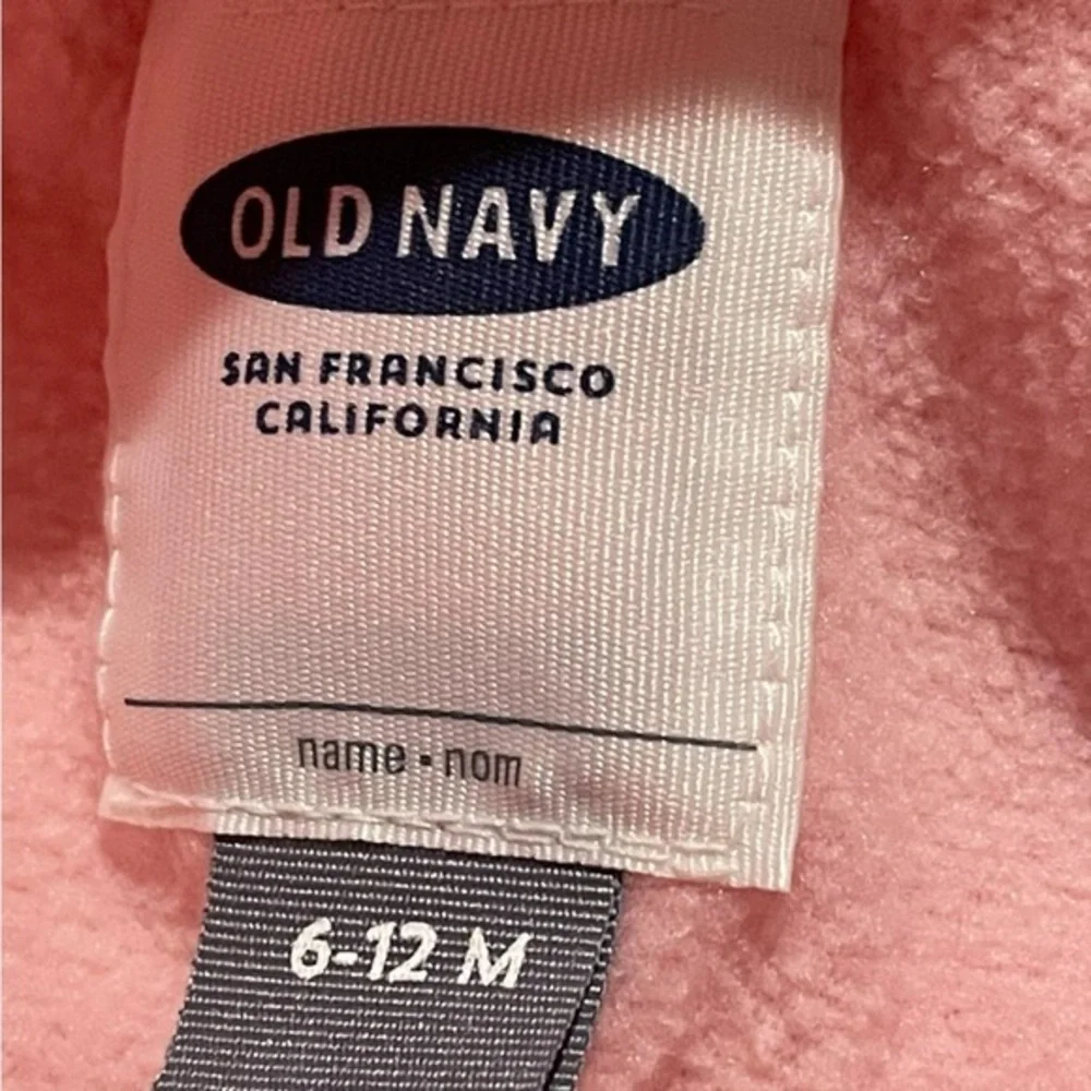 NEW 6 - 12 Month Girls Snow Bunting OldNavy Pink Infant Jacket Cat Star Snowsuit
